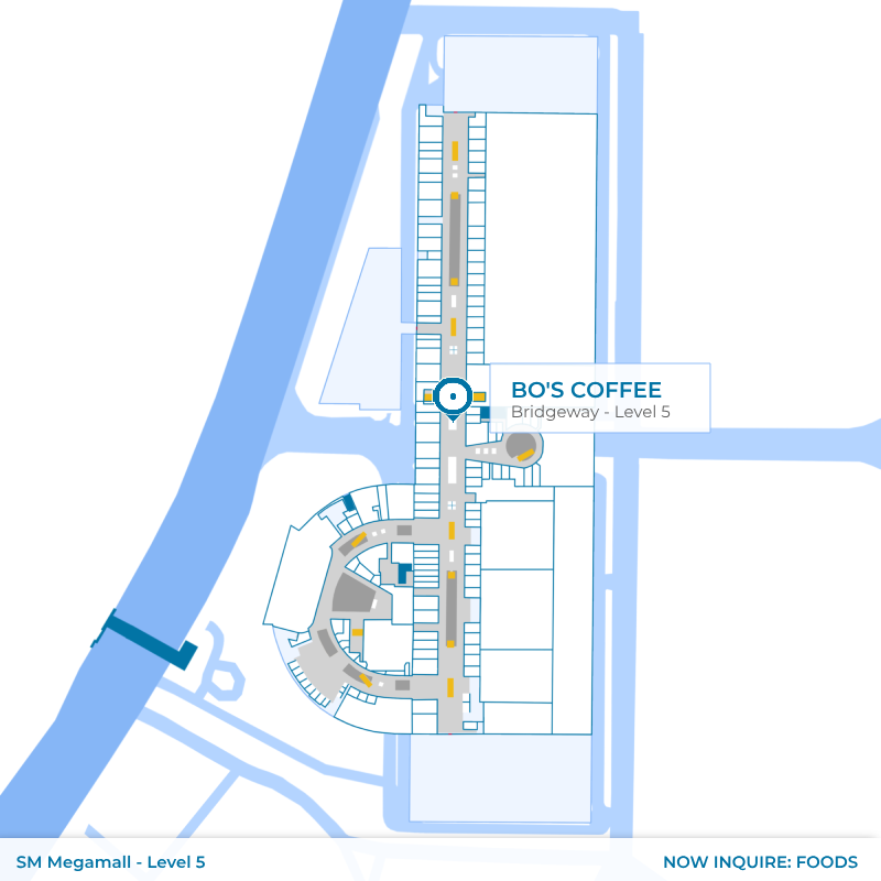 Map - Bos Coffee - SM Megamall - Bridgeway - Level 5